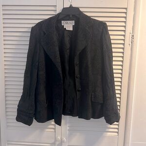 Carlisle black floral blazer size 6